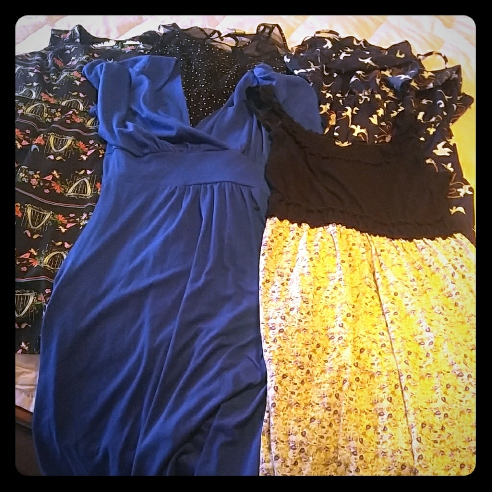 5 pc Lot of Knee Length Dresses EUC Sz L